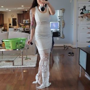 Long cream ivory dress